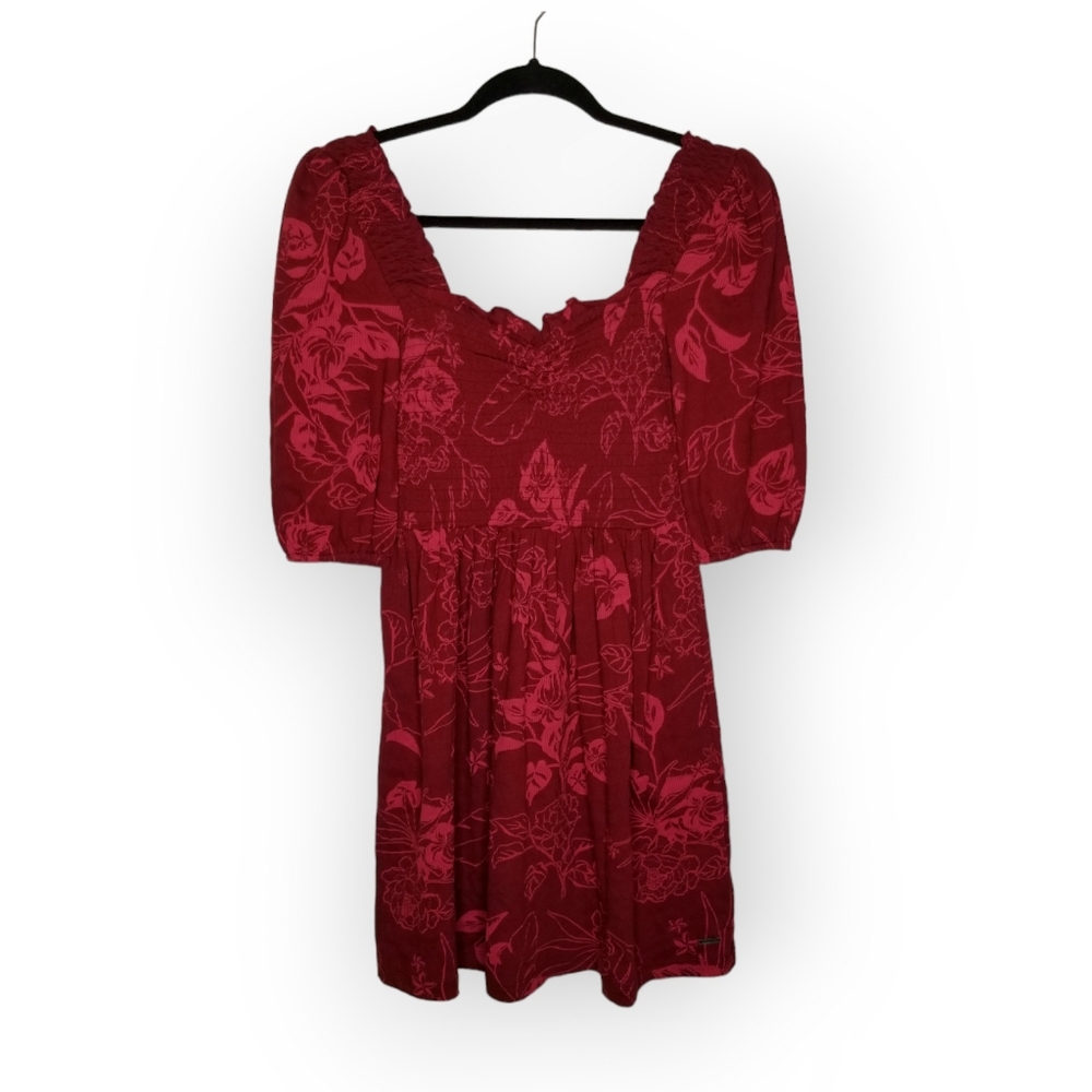 Roxy Red Floral Mini Dress - Picture 3 of 5